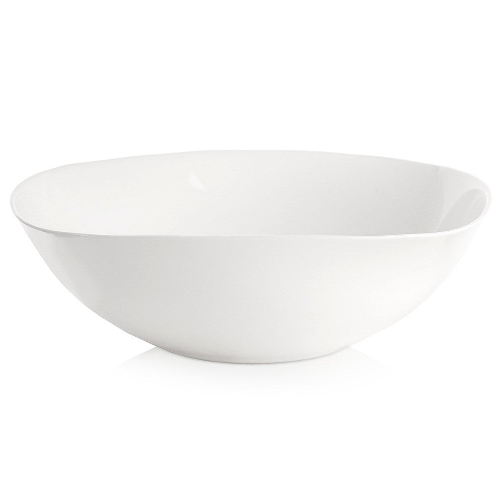 White glass bowl LUNA 25 cm, 2 l