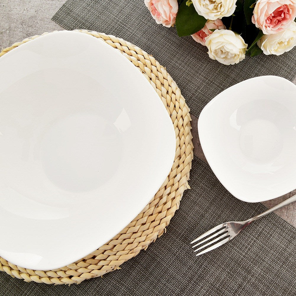 White glass bowl LUNA 25 cm, 2 l