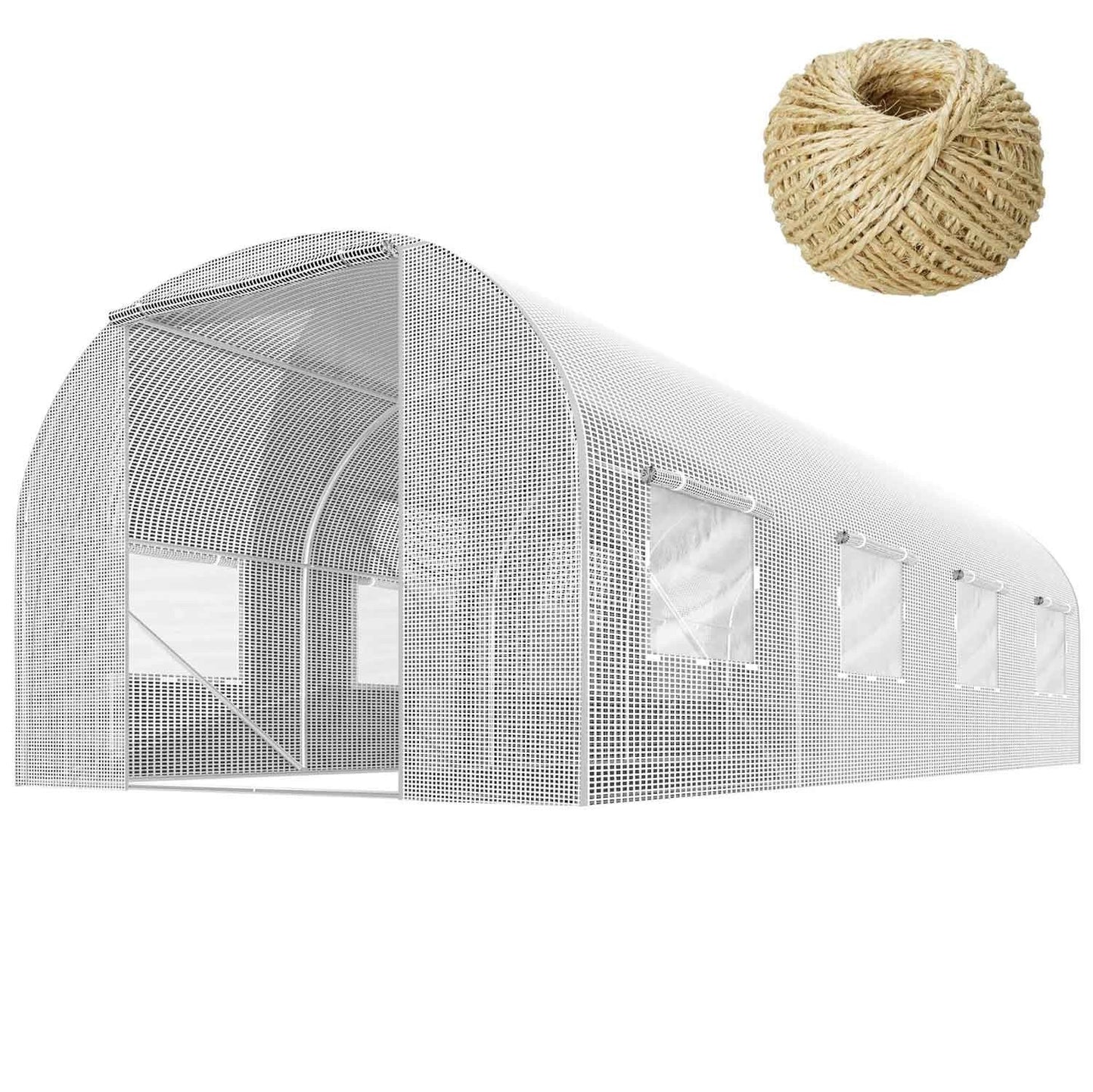 White greenhouse tunnel 2.5x4m (10m²) Plonos