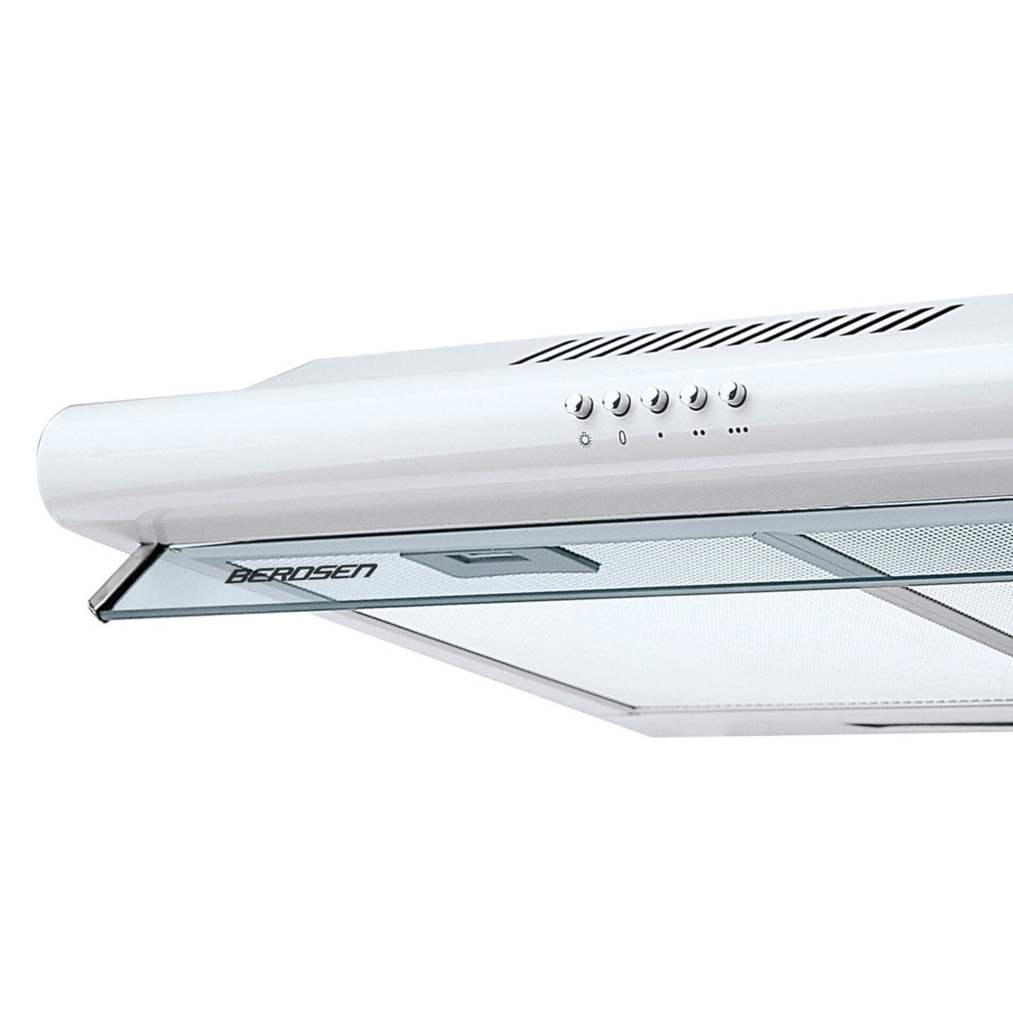 White kitchen hood for under cabinets, 50 cm, Berdsen BE-10-A
