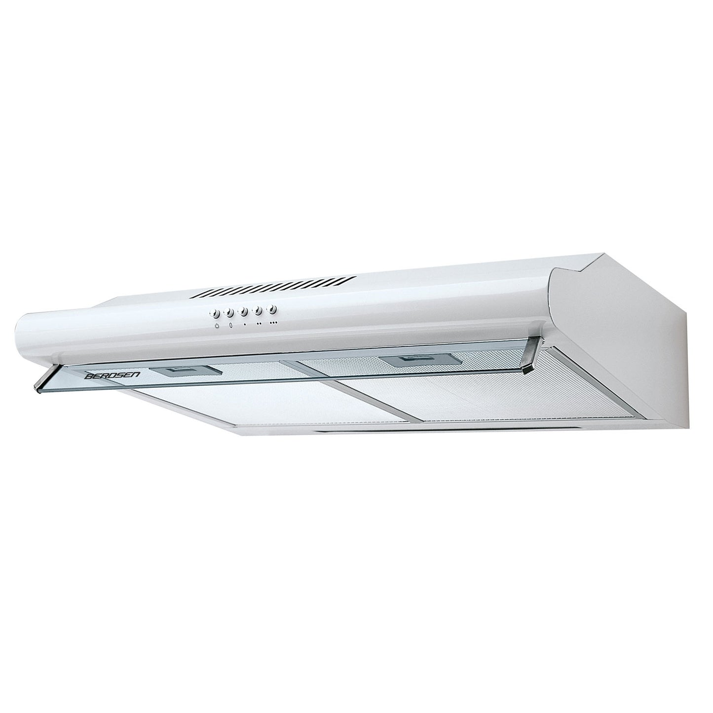White kitchen hood for under cabinets, 50 cm, Berdsen BE-10-A