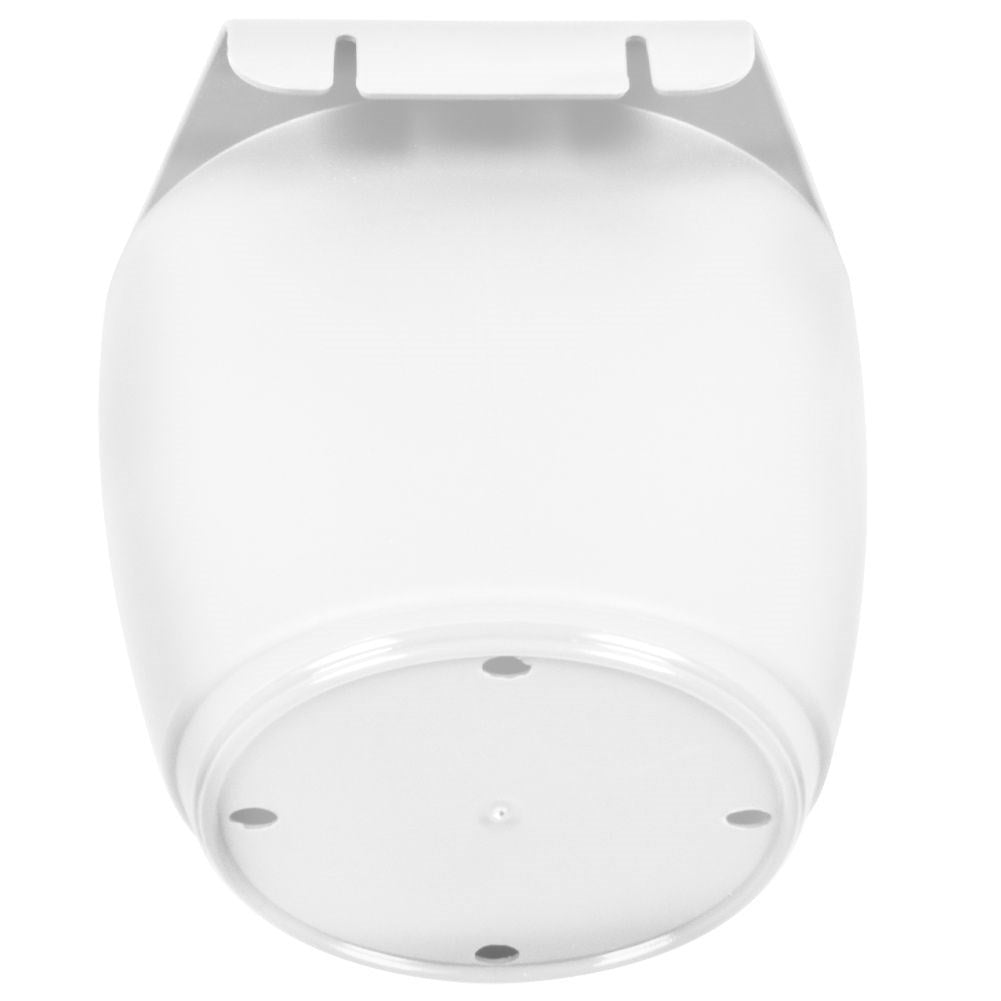 White plastic container for cutlery, drain and railing