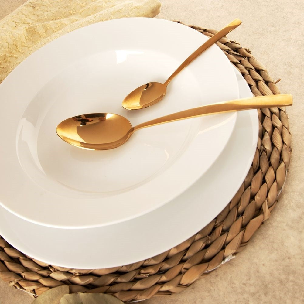 White porcelain dish for soups, dishwasher and microwave