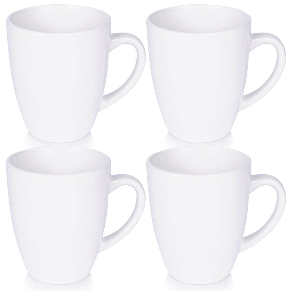 White porcelain mugs 220 ml 4 pcs.