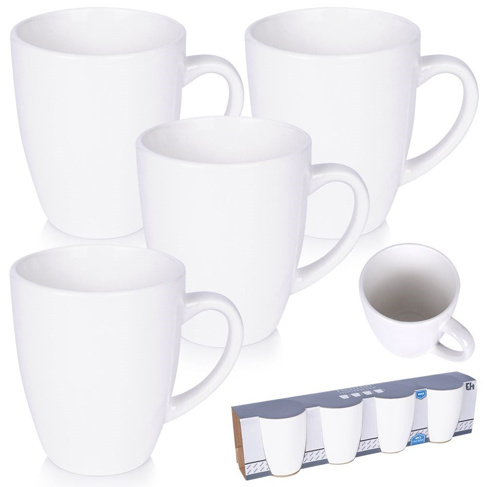 White porcelain mugs 220 ml 4 pcs.