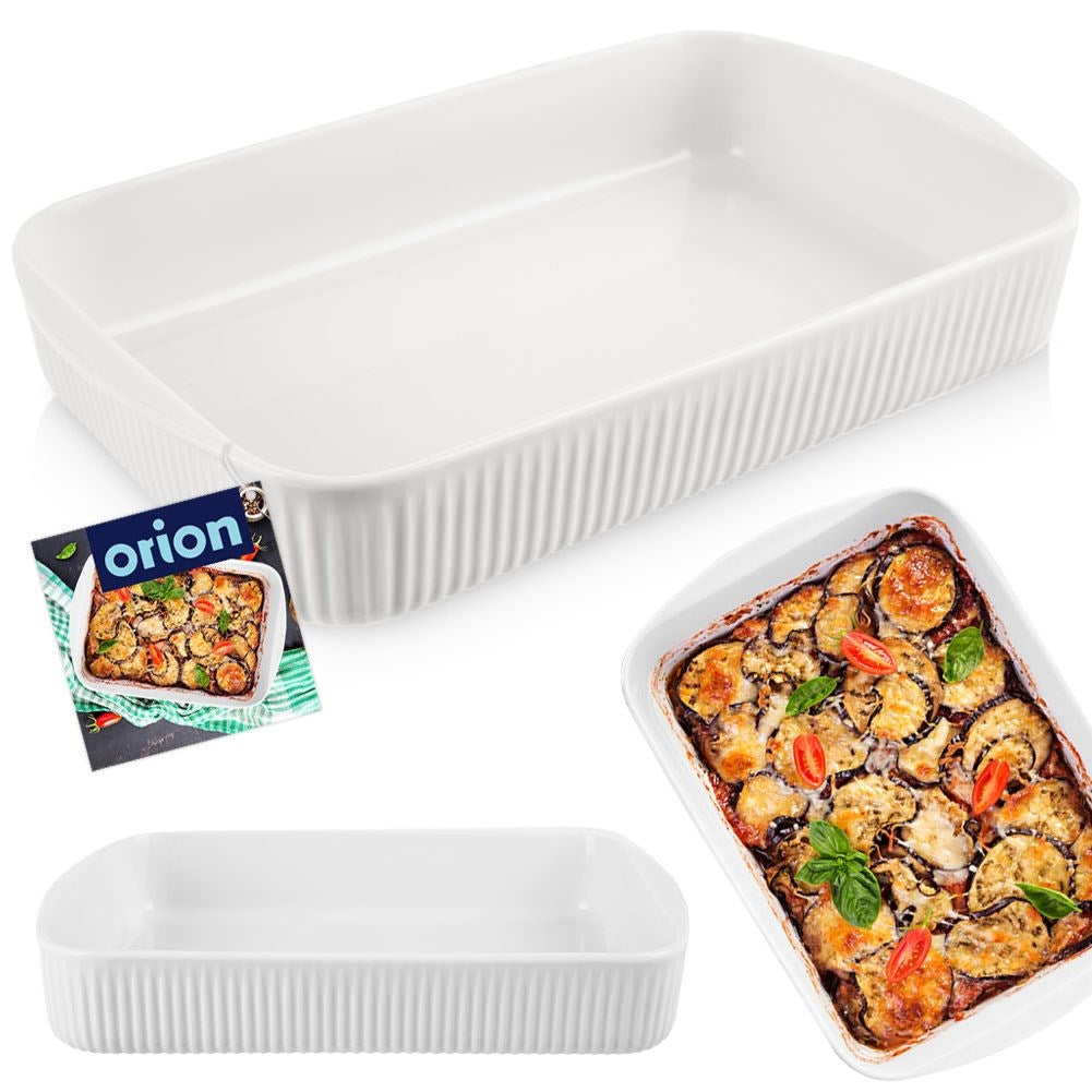 White porcelain ovenproof dish 32.5x20 cm, 2.3 l