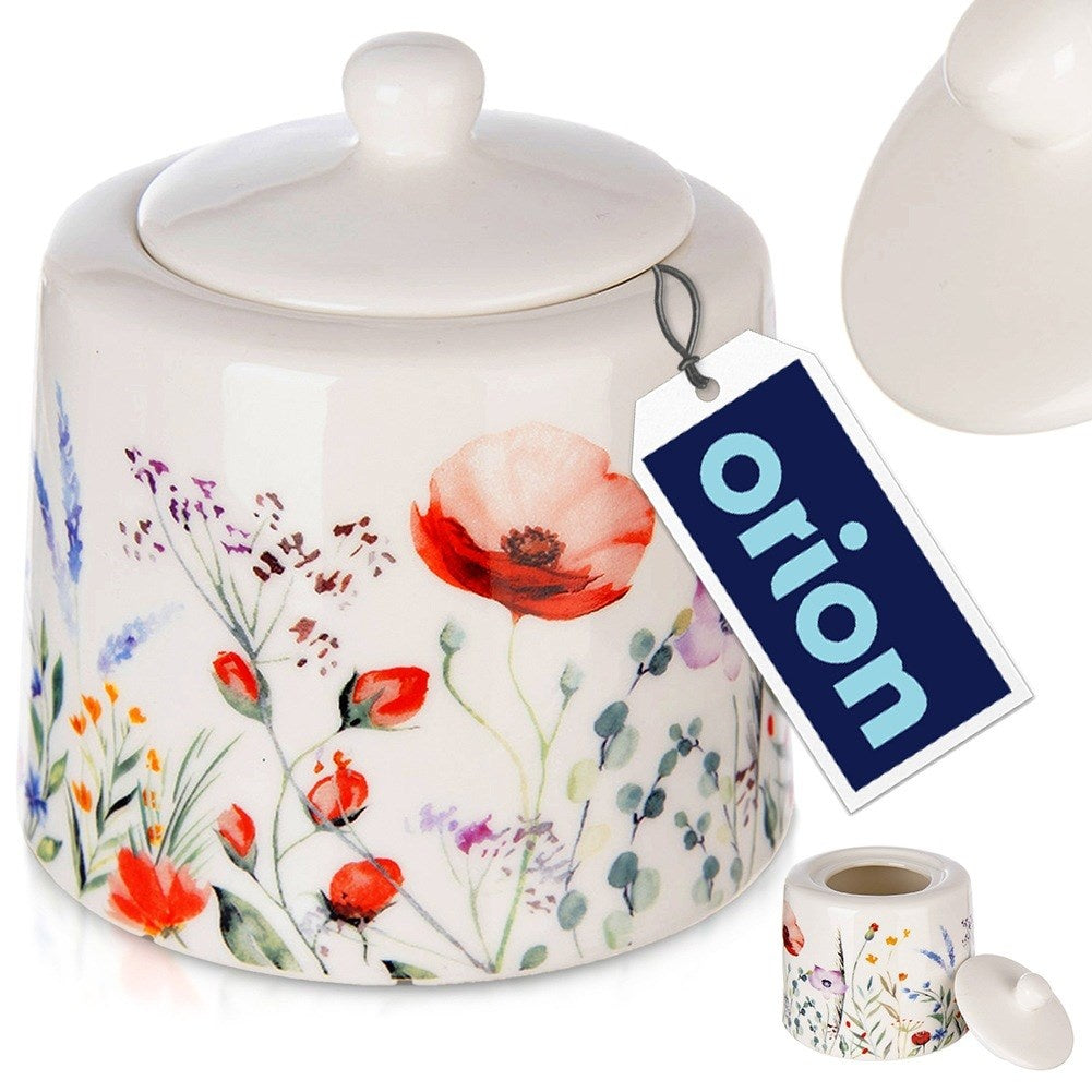White porcelain sugar bowl MAKI 320 ml