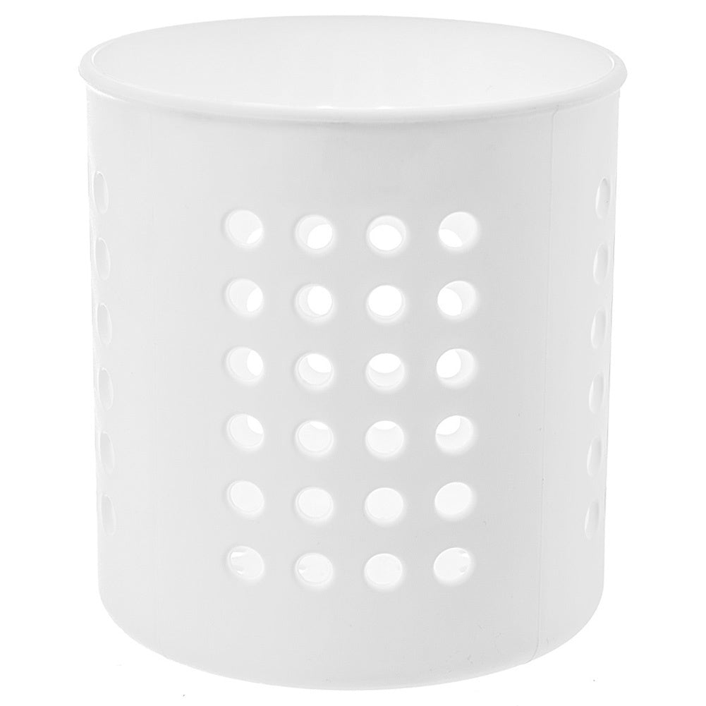 White practical basket for cutlery and kitchen utensils