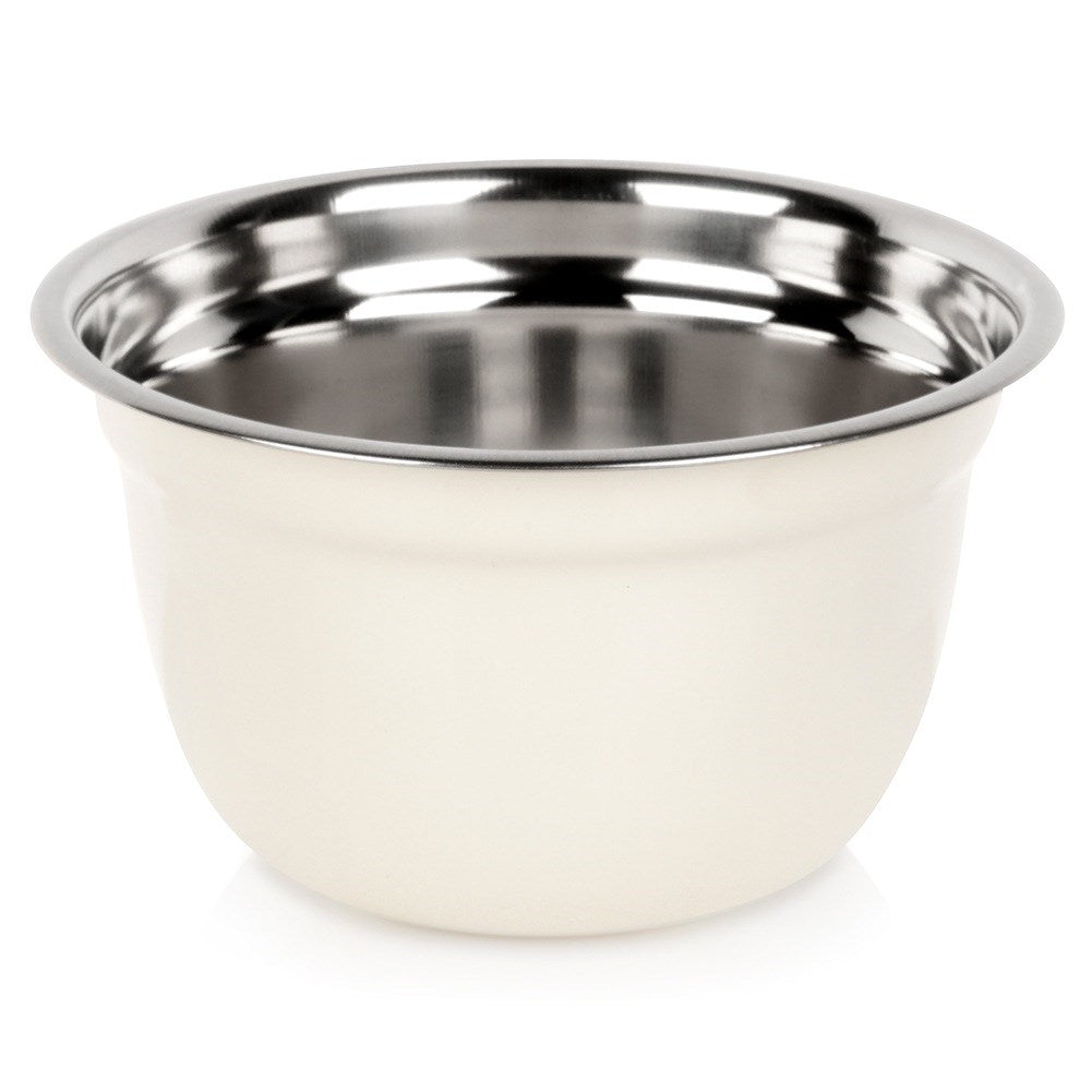White steel kitchen bowl 18 cm, 1.3 l