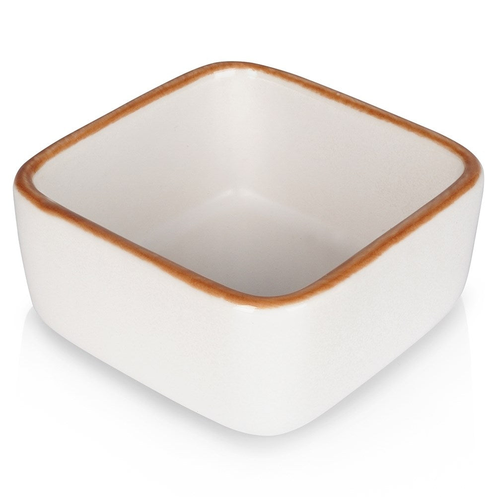 White stoneware baking dish 85 ml for oven, dishwasher, microwave