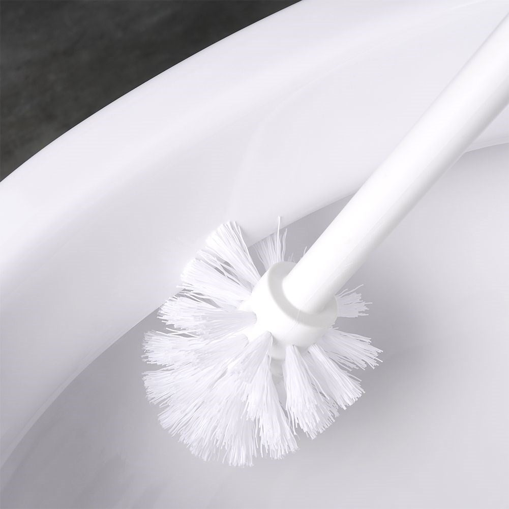 White toilet brush with container - durable and easy to clean