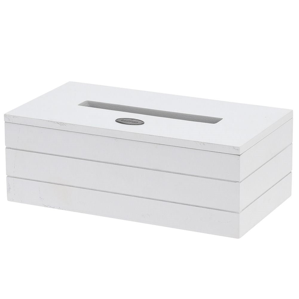 White universal tissue container with opening.