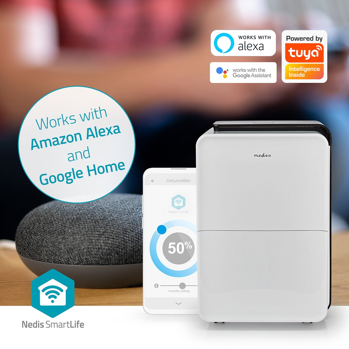 Wi-Fi Smart Dehumidifier, 30L/Day, App Control
