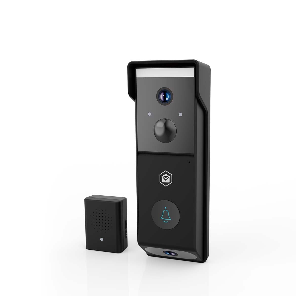 Wi-Fi Video Doorbell, Battery Powered, 1080p HD, Night Vision