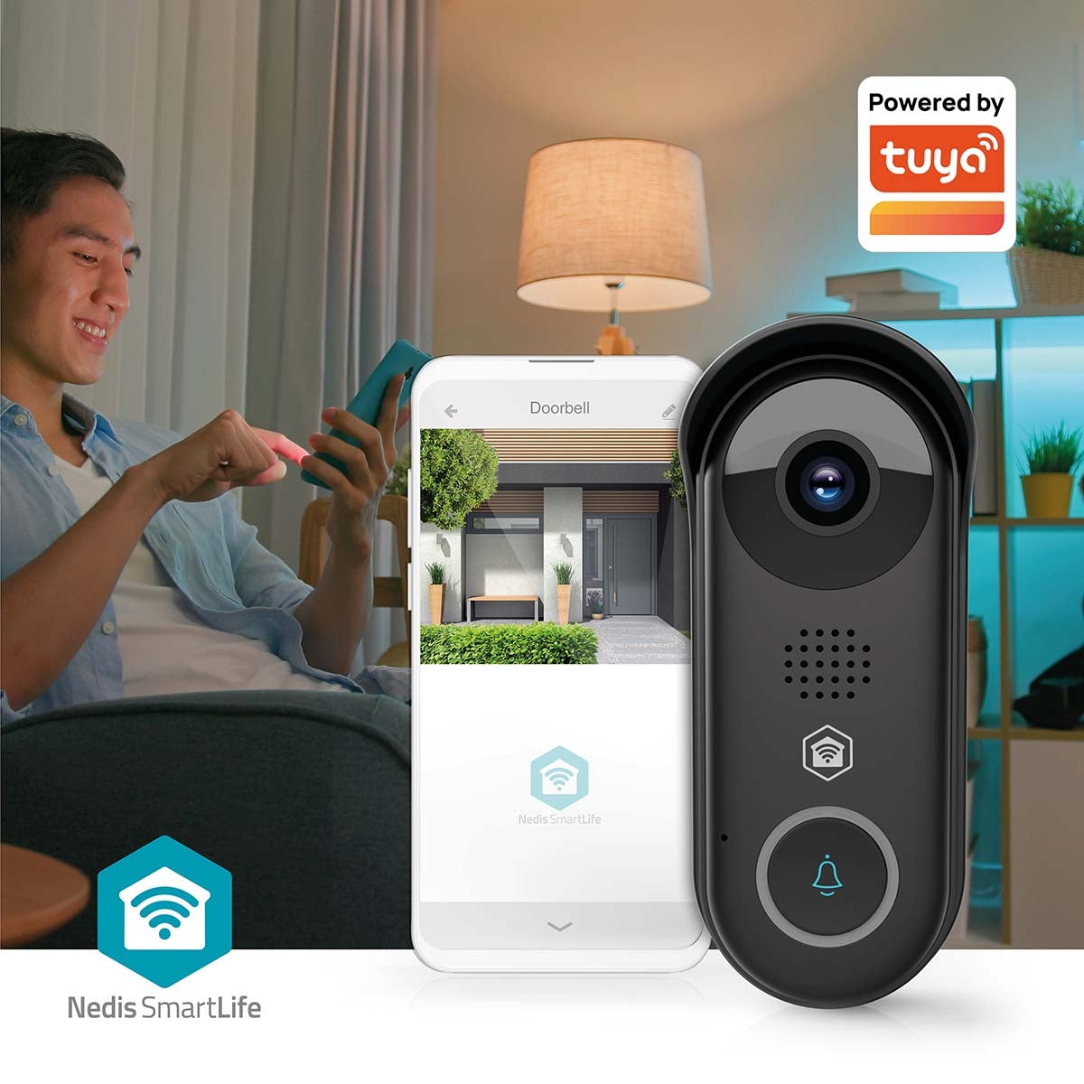 Wi-Fi Video Doorbell, Full HD 1080p, Motion Sensor, Night Vision