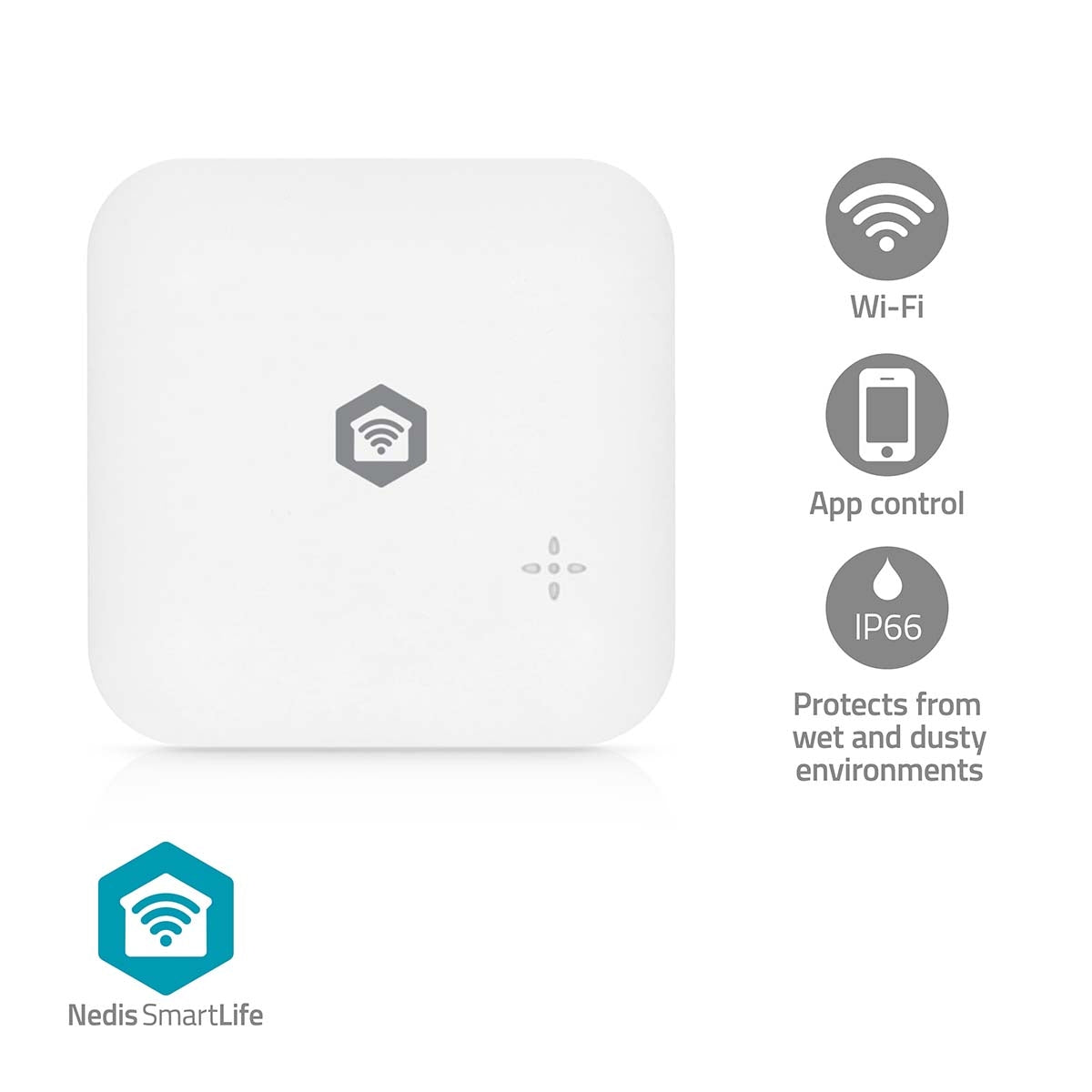 Wi-Fi Water Leak Detector, Battery Powered, 80 dB Alarm