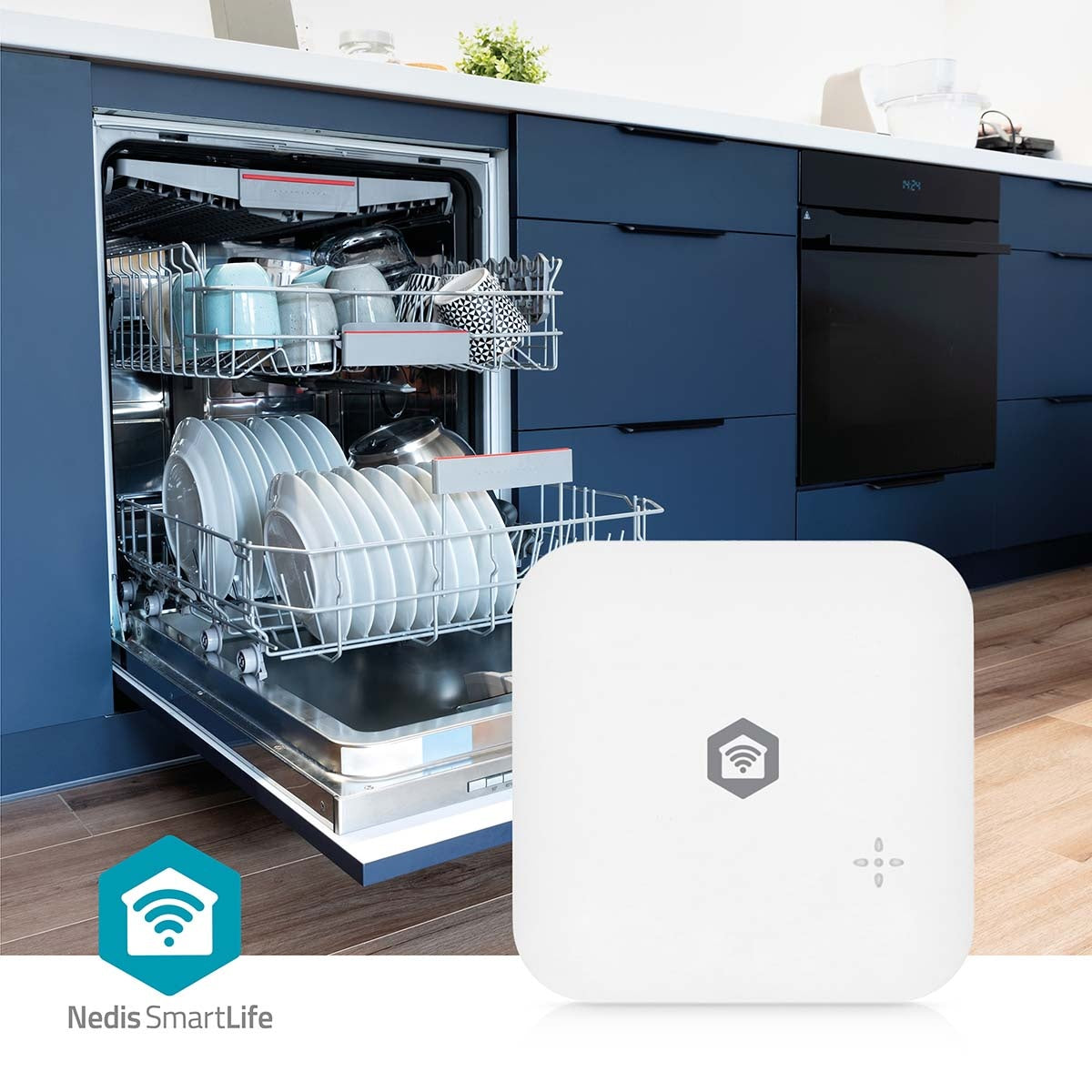 Wi-Fi Water Leak Detector, Battery Powered, 80 dB Alarm