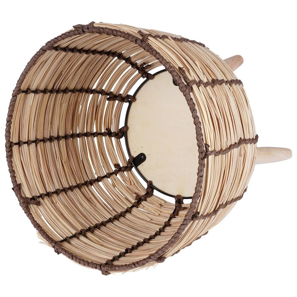 Wicker Flowerpot on Wooden Legs - Boho for Living & Artificial Plants