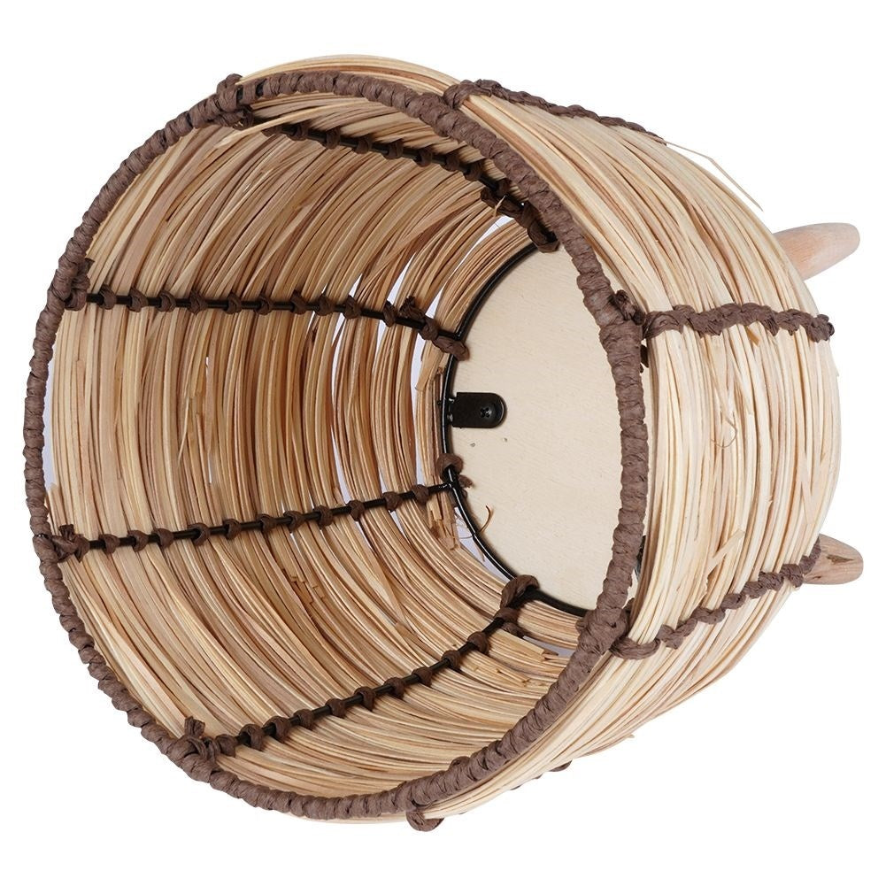 Wicker Pot on Wooden Legs in Modern Boho Style