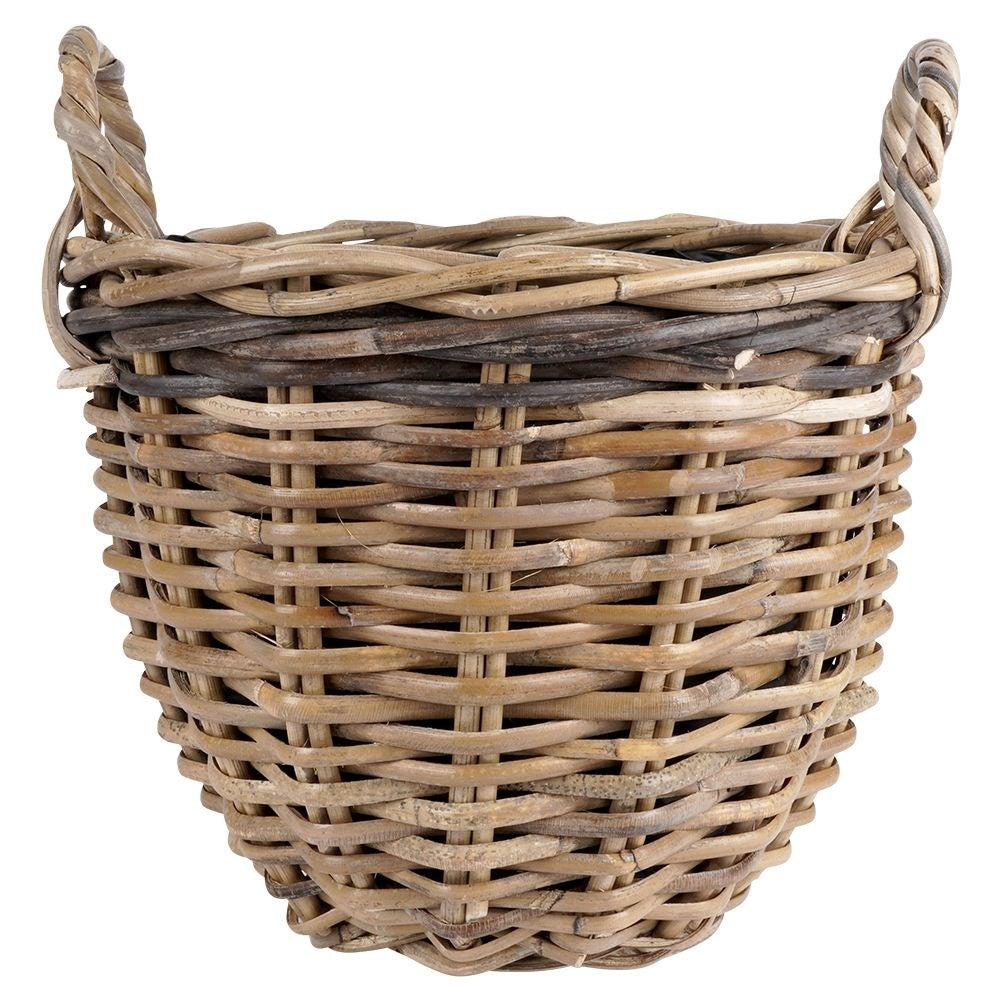Wicker Rattan Pot with Plastic Lining for Plants
