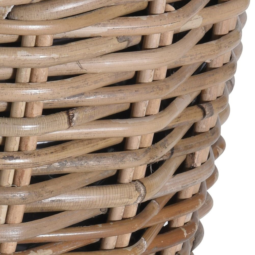 Wicker basket for flowers and plants, natural rattan