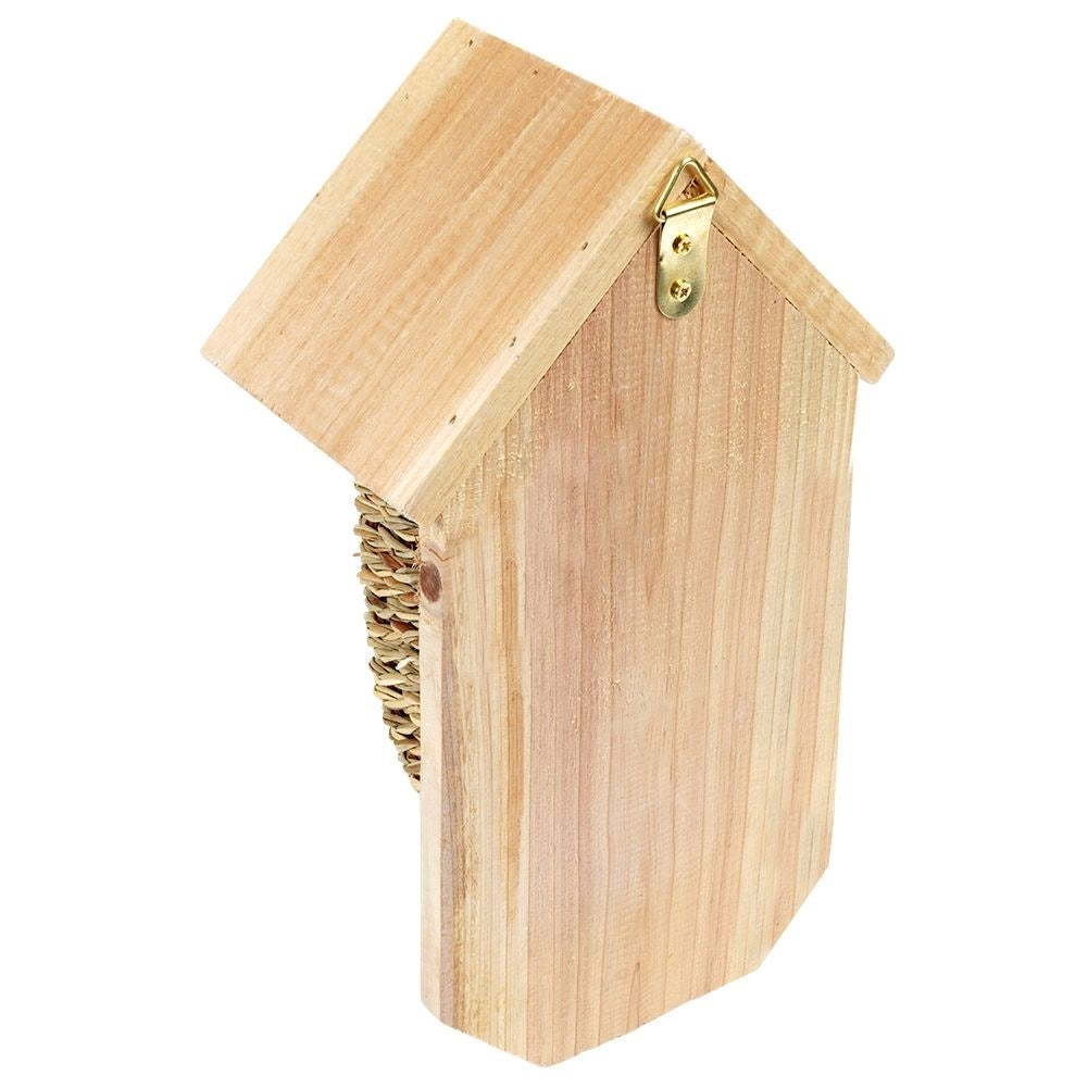 Wicker birdhouse in wood and seaweed for unique garden decor