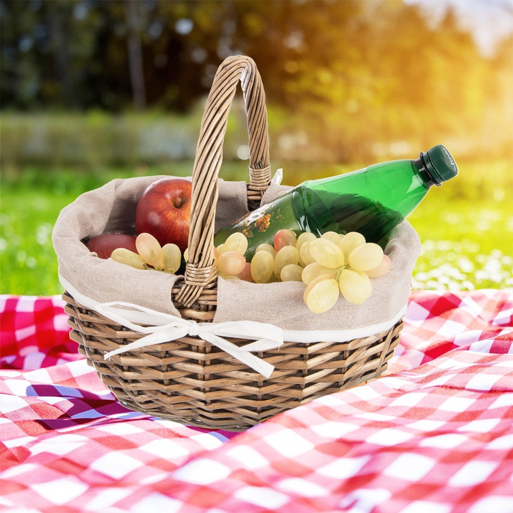 Wicker picnic basket 32.5x24x32 cm