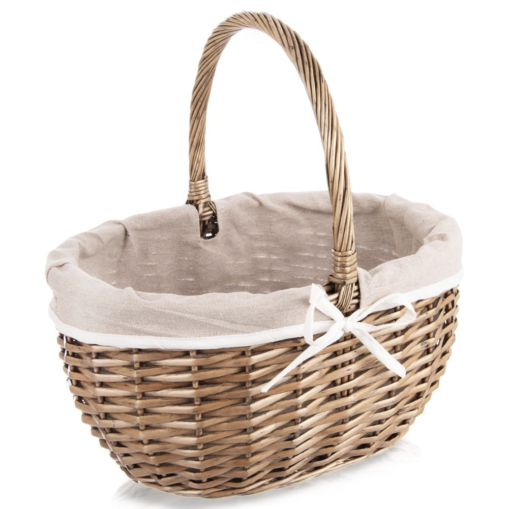 Wicker picnic basket 40x31x40 cm