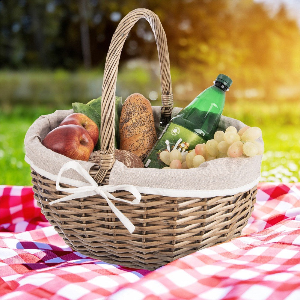 Wicker picnic basket 40x31x40 cm