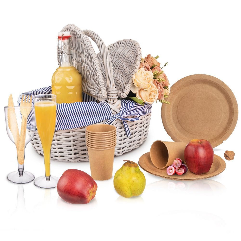 Wicker picnic basket