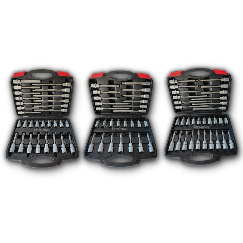 Widmann 88-Piece 1/2? Bit Socket Sets: Spline, Internal Hexagon, T-Star