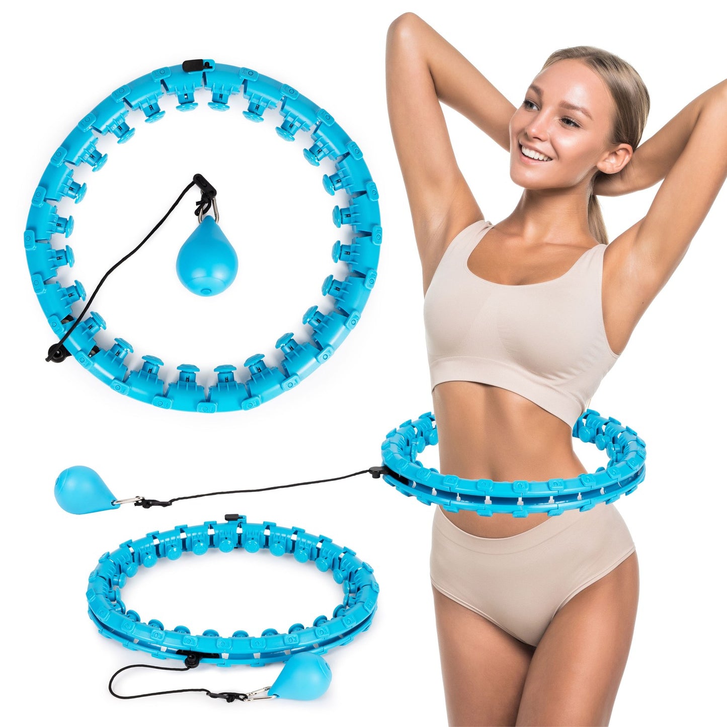 Wieghted Hula hoop with massage for fitness exercises