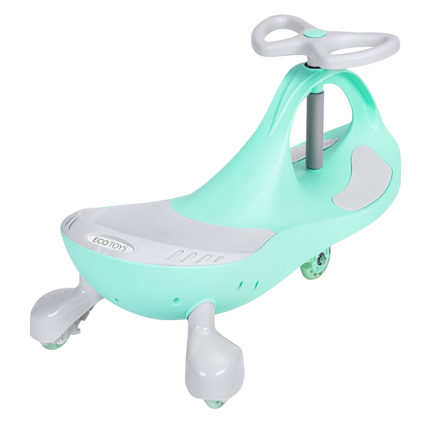Wiggle car ride-on toy LED wheels green ECOTOYS