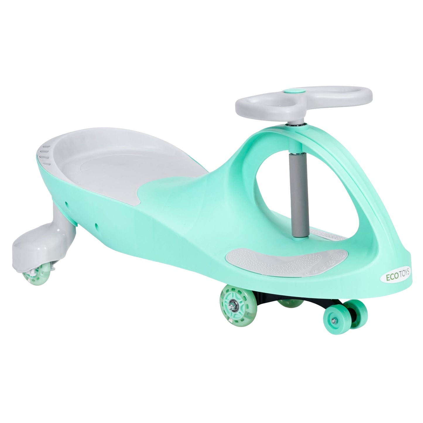 Wiggle car ride-on toy LED wheels green ECOTOYS
