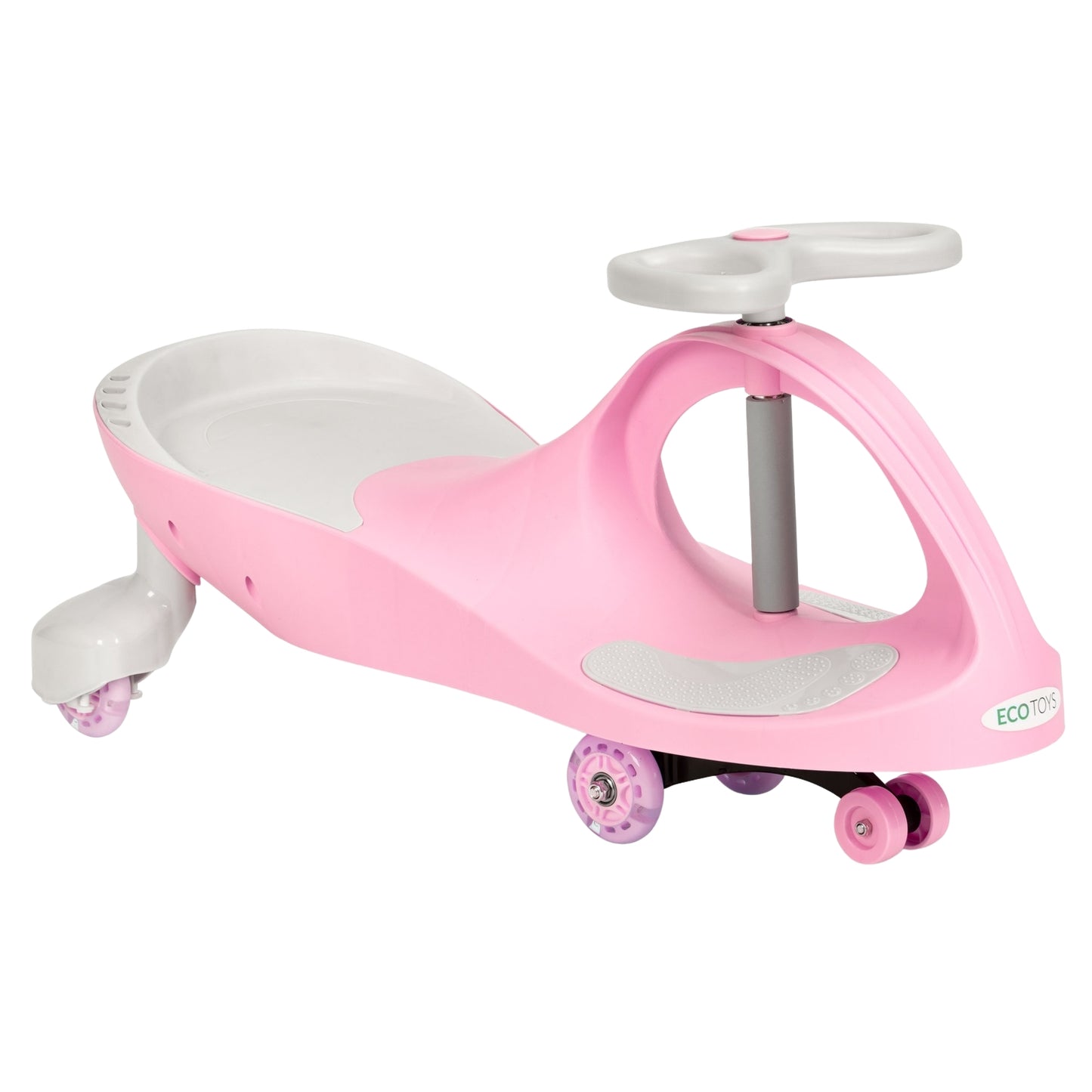 Wiggle car ride-on toy LED wheels pink ECOTOYS