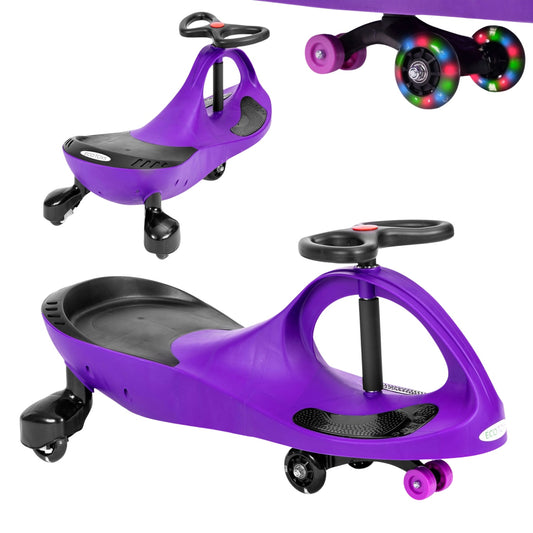 Wiggle car ride-on toy LED wheels purple ECOTOYS