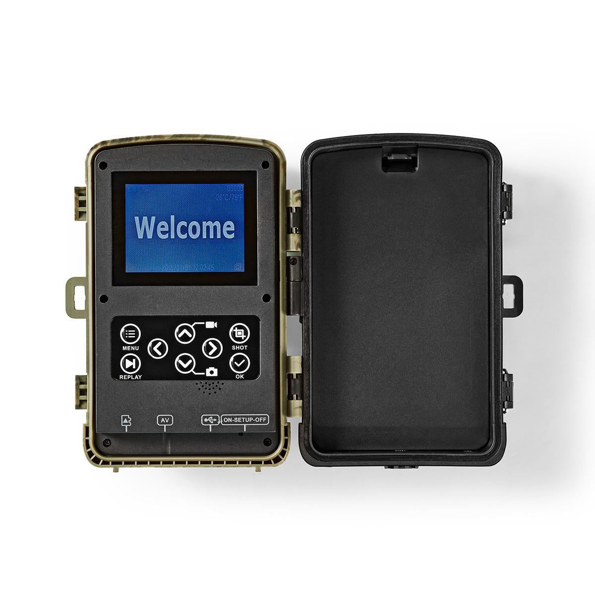 Wildlife Camera | 1080p@30fps | 16.0 MPixel | 5 MPixel CMOS | IP56 | Black No-Glow IR | Night vision | Viewing angle: 90 ° | Motion sensor | Detection angle: 120 ° | Detection range: 20.0 m | Screen size: 2.4 " | LCD Screen | Brown/Green