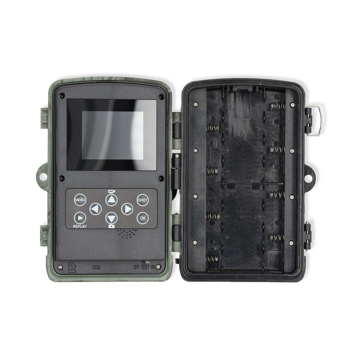 Wildlife Camera | 4K@10fps | 50 MPixel | 5 MPixel CMOS | IP65 | Black No-Glow IR | Night vision | Viewing angle: 60 ° | Motion sensor | Detection angle: 130 ° | Detection range: 20 m | Screen size: 2.4 " | LCD Screen | Brown / Green