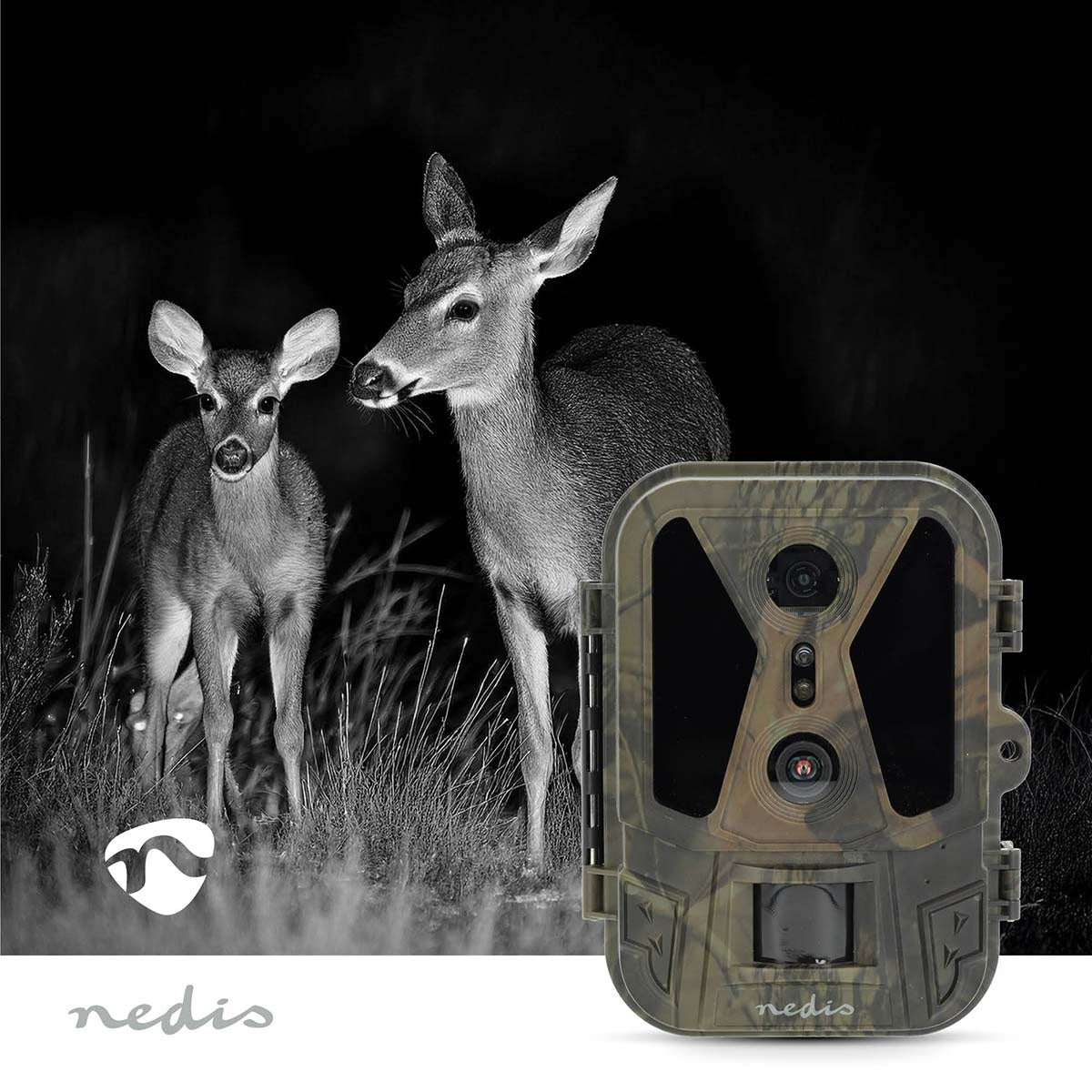Wildlife Camera | 4K@10fps | 50 MPixel | 8 MPixel CMOS | IP65 | Black No-Glow IR | Night vision | Viewing angle: 100 ° | Motion sensor | Detection angle: 120 ° | Detection range: 25 m | Screen size: 2.4 " | LCD Screen | Brown / Green