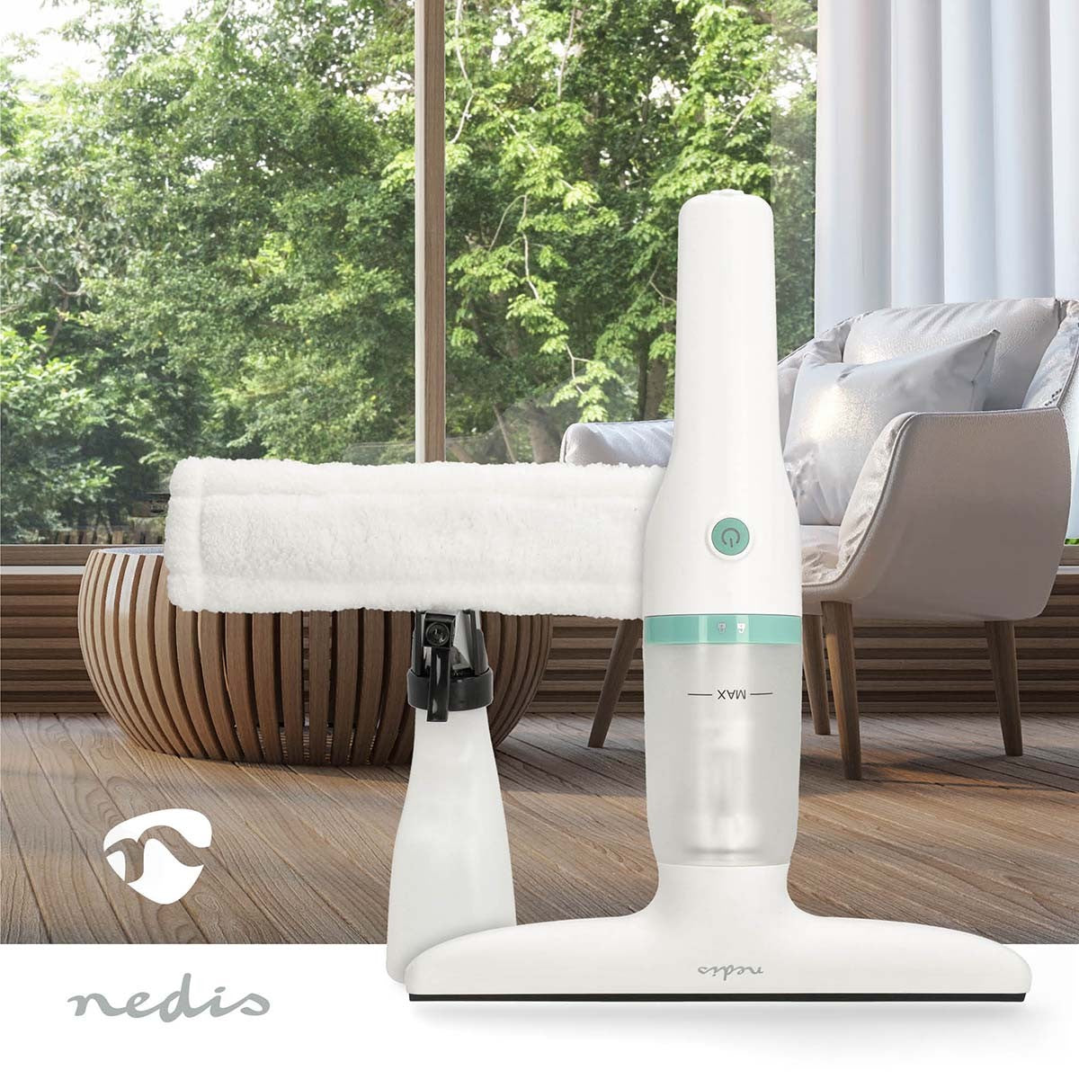 Window Vacuum Cleaner | 12 W | 1200 Pa | Capacity dirty water tank: 60 ml | Removable dirty water tank | Green / White