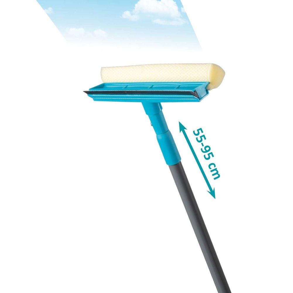 Window scraper with adjustable telescopic handle