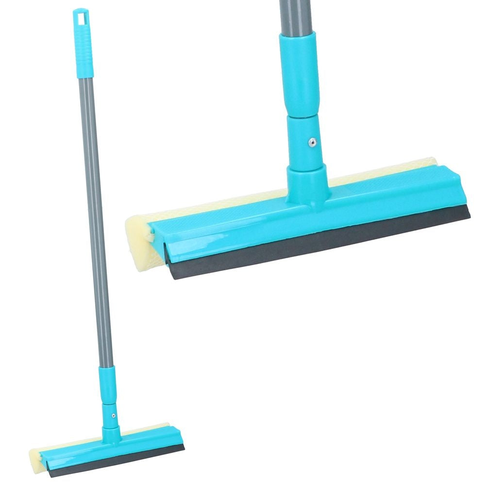 Window scraper with adjustable telescopic handle