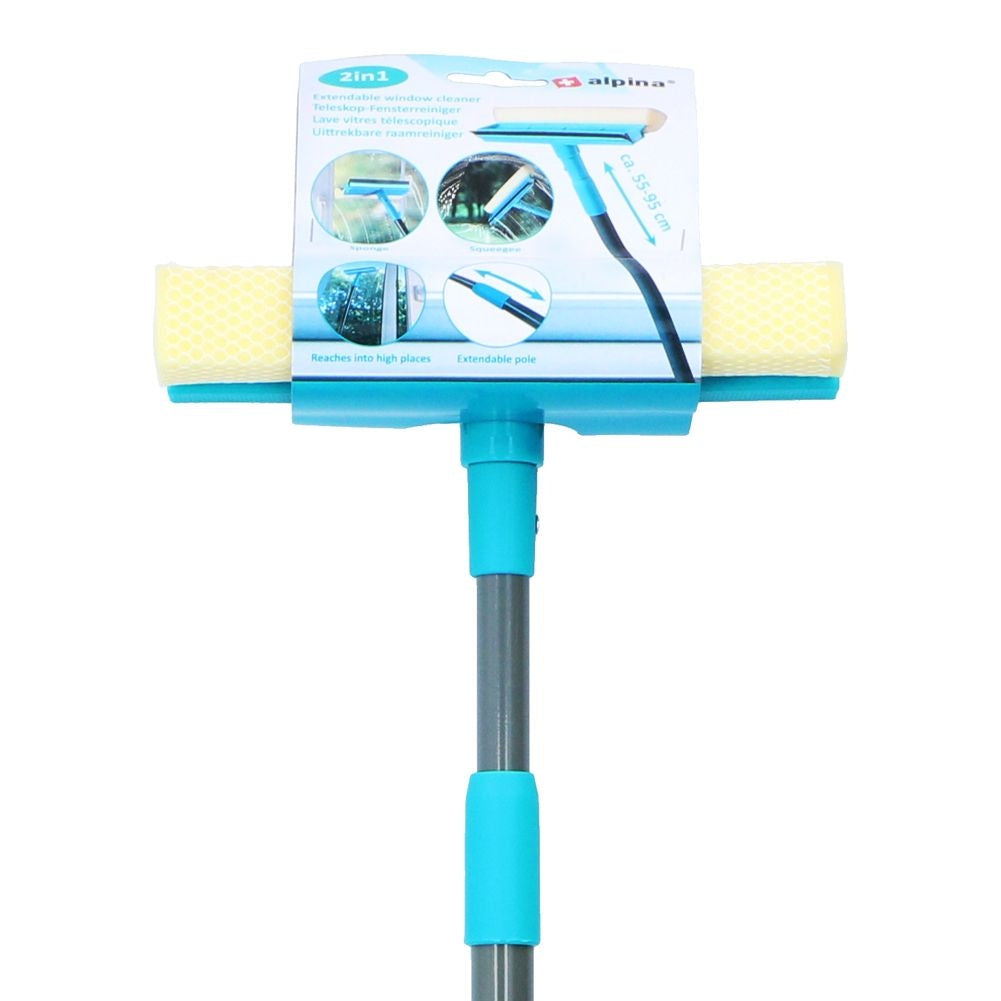 Window scraper with adjustable telescopic handle