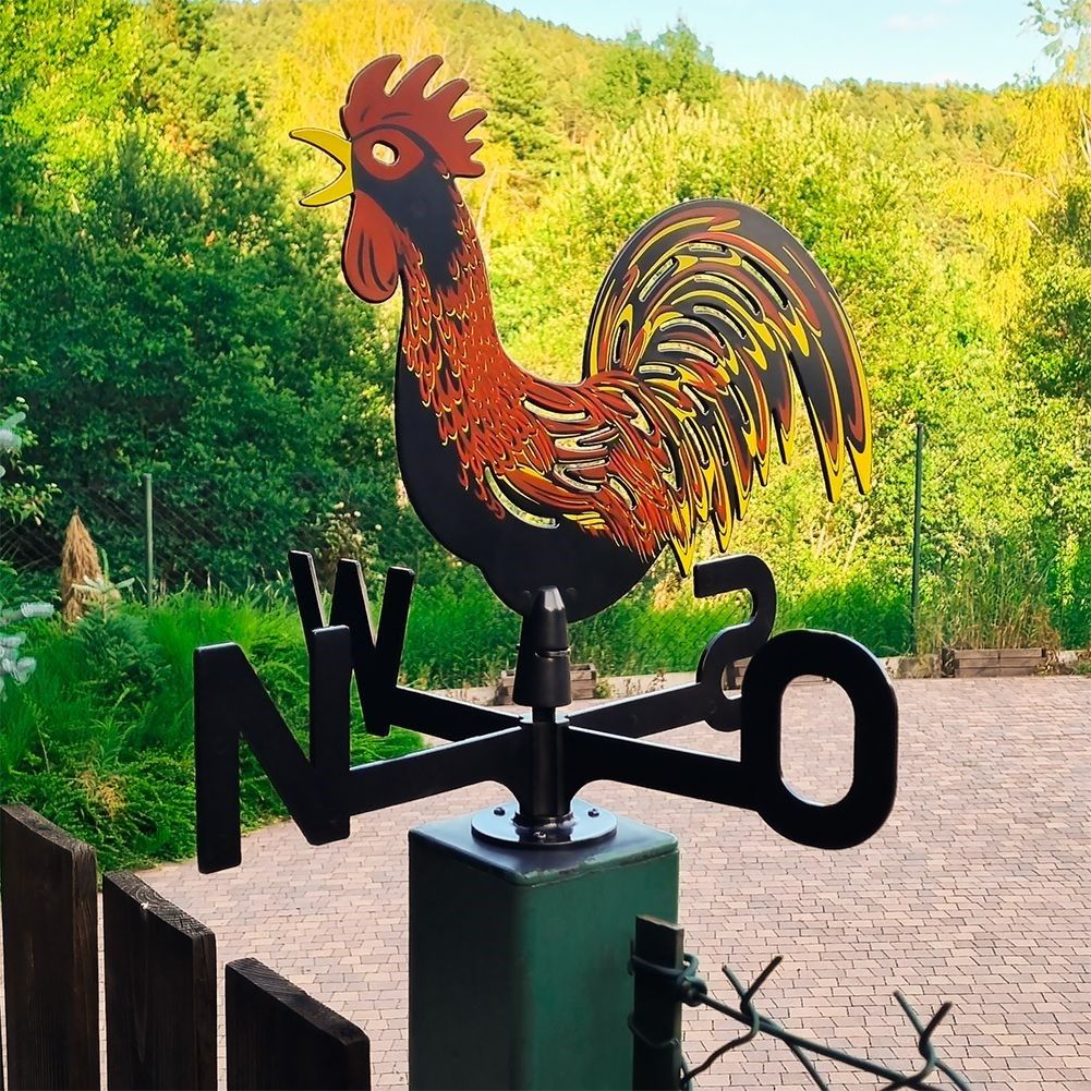 Wind vane Rooster-shaped - Durable Material, Easy Assembly