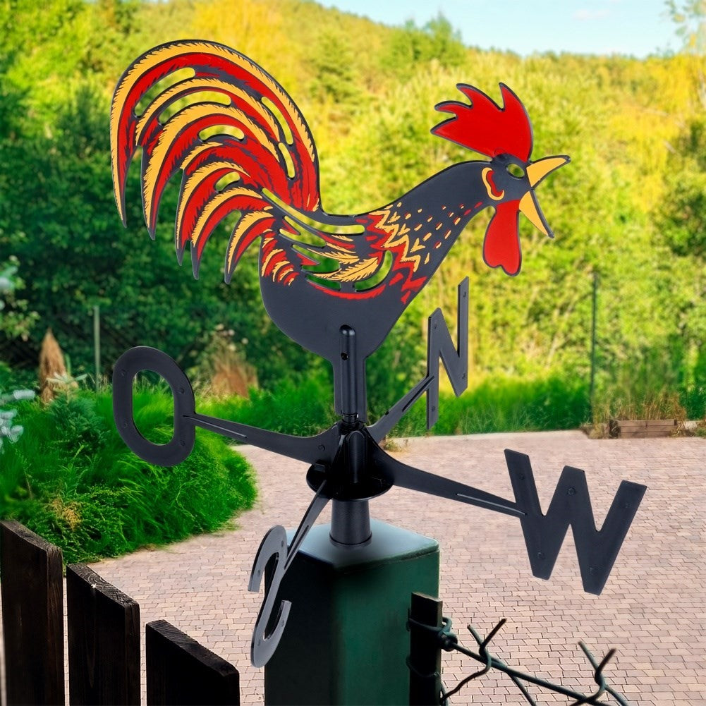 Wind vane in the shape of a rooster