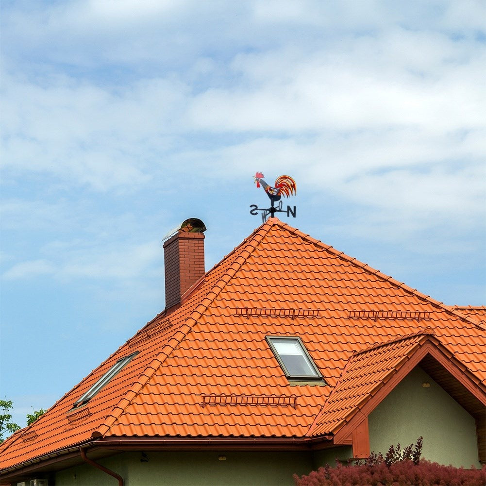 Wind vane in the shape of a rooster