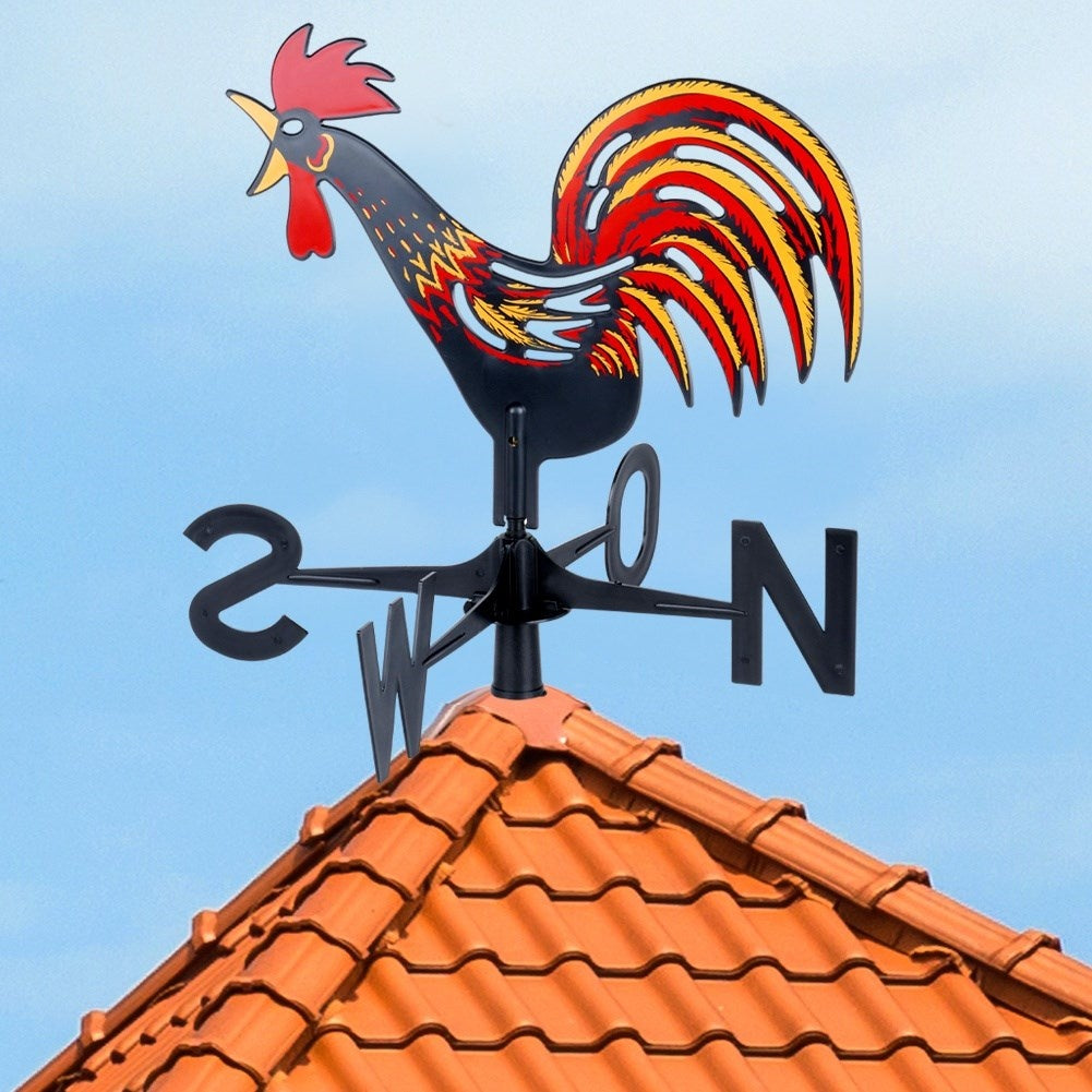 Wind vane in the shape of a rooster