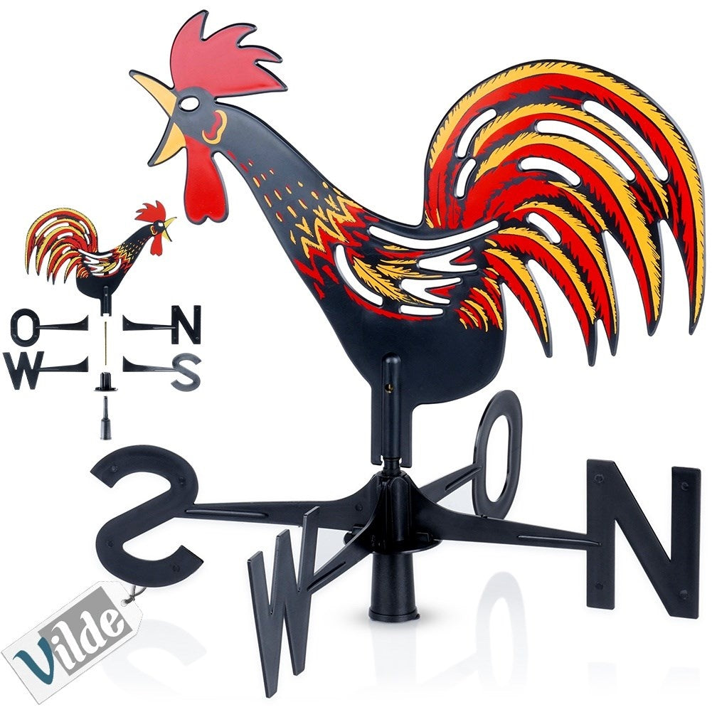 Wind vane in the shape of a rooster