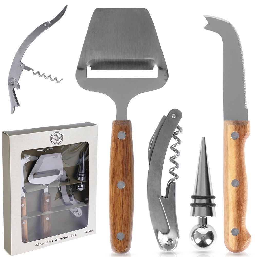 Wine Accessories and Cheese Set: Elegant and Practical for Wine and Cheese Lovers