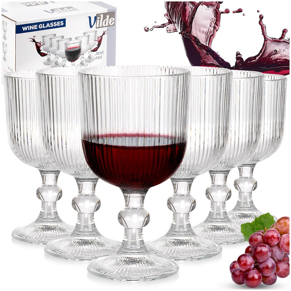 Wine Glasses, Glass, 340 ml, Set of 6